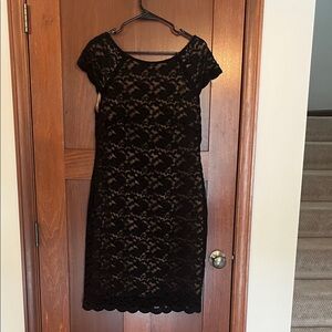 Dress Barn Black Lace Midi Dress